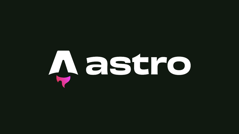 Astro.js logo on a dark background.