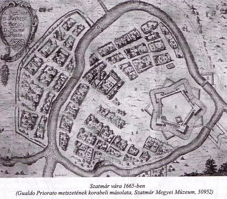 The fort of Satu Mare in 1665